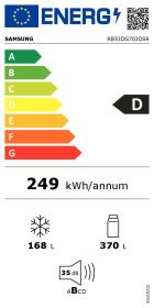 SAMSUNG RB53DG703DS9EF - Samsung Kombikühlschrank 538LT