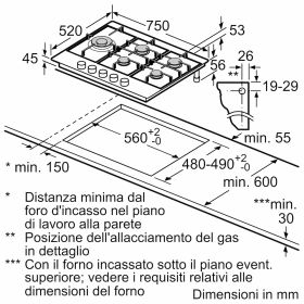 BOSCH PCS7A5I90 - PCS7A5I90 - Gasherd 75 cm Edelstahl