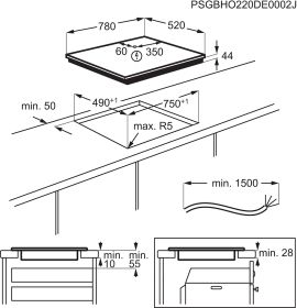 AEG TR84IT00FB - Induktionskochfeld 80 cm TotalFlex