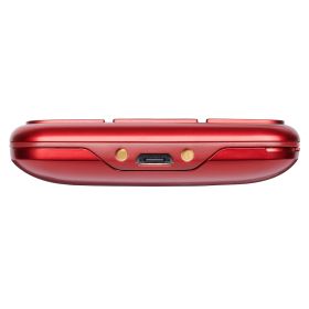 PANASONIC KXTU155EXRN - KXTU155EXRN 0600814 CELL.SENIOR PHONE 2.4" 0.3MP SOS C/BASE RIC. ROSSO