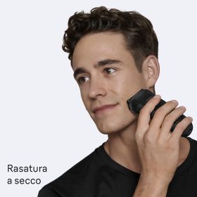 BRAUN 300SNERO 0728782 RASOIO RIC. 3LAME W&D LED AUT.30MIN. NERO