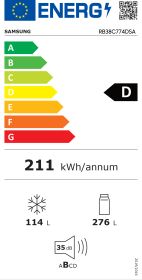 SAMSUNG RB38C774DSAEF - Kombikühlschrank 390LT Edelstahl NoFrost