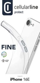 CELLULAR LINE FINECIPHSE4T - Cover Fine iPhone 16E Trasparente