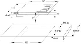 HISENSE GG643B - Gasherd  60CM mit schwarzem Glas