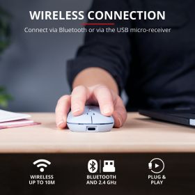 TRUST 24126 - Mouse wireless ultrasottile Puck Blu