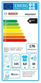 BOSCH WQG233D1IT - Asciugatrice a pompa 8 kg Bosch