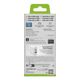 SBS TECABLEMICROBS - Micro USB Kabel 1m Gewebe Silber