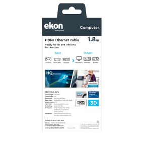 EKON ECITHDMI18METG - HDMI-Kabel 1.8 MT Metall