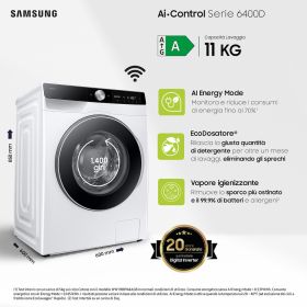 SAMSUNG WW11DG6B85LKU3 - Samsung Waschmaschine 11 kg Ai•Control