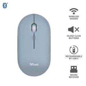 TRUST 24126 - Mouse wireless ultrasottile Puck Blu