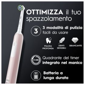ORAL-B PRO1PINK - Oral-B Pro 1 Elektrische Zahnbürste Pink