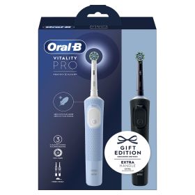ORAL-B VITALITYPRODUOBLACKBLUE - Oral-B Vitality Pro Duo Elektrische Zahnbürste Schwarz/Blau