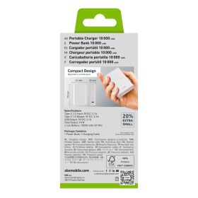 SBS TTBB10000MINIW - Powerbank 10.000mAh Weiß USB-C