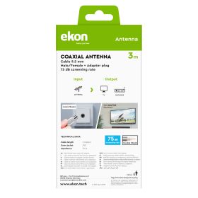 EKON ECAN30MFW - Antenne Kabel 3m mit Adaptern