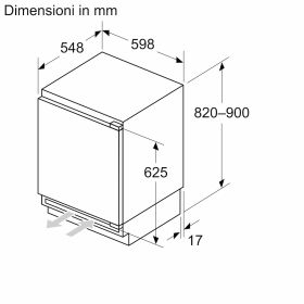 BOSCH KUR21VFE0 - Bosch KUR21VFE0 Unterbau-Kühlschrank