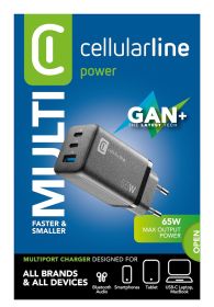 CELLULAR LINE ACHUSBGAN3PD65WK - Superschnelles Kompakt Ladegerät 65W